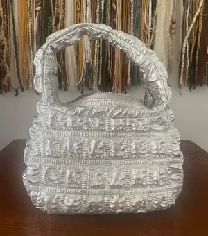 Silver Quilted Top-Handle Women's Bag Jason wu thumbnail 1