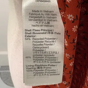NWT Madewell Julianne Red Floral Smocked Waist Blouse Sz M thumbnail 5