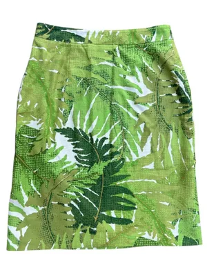EUC Anthropologie Vanessa Virginia Talipot Palm Leaf Pencil Skirt Size 6 thumbnail 7