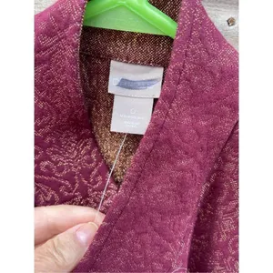 Chico’s size Small long open front jacket , lagenlook coastal thumbnail 5