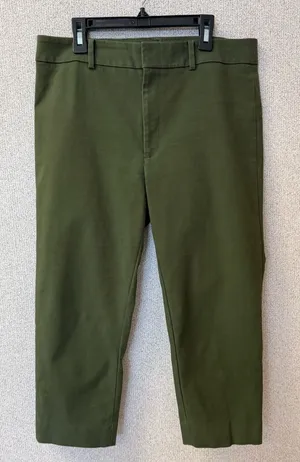 Club Monaco Women Size 10 Retro Casual Green Capris Dress Pants‎ thumbnail 1