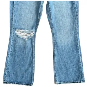 American Eagle Highest Rise 90s Flare Distressed‎ Size 6 SHORT thumbnail 3