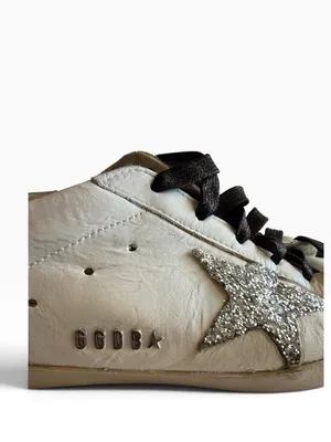 Golden Goose Super-Star Sneakers EU 39(9) White Leather Silver Glitter Star GGDB thumbnail 4