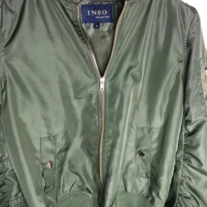 INSO Green Bomber Jacket Size M thumbnail 7
