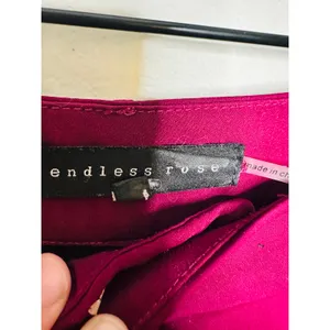 ENDLESS ROSE Purple Wine Colored High-Waisted Suit Pants Size Small thumbnail 7