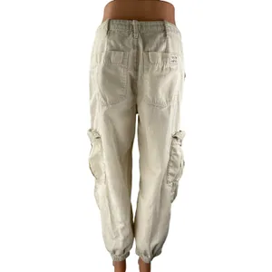 Urban Outfitters BDG White High Waist Jogger Utility Cargo Trousers Pants Size M thumbnail 2
