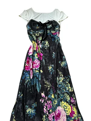 Anthropologie Floral Midi Slip Dress 90s Y2K Fairy Grunge Boho Whimsigoth thumbnail 3
