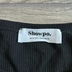 Showpo black ribbed tank top thumbnail 2