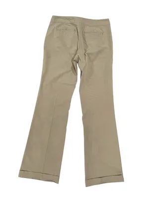 Calvin Klein Riley Tailored Khaki Pinstripe Wide-Leg Trousers thumbnail 6