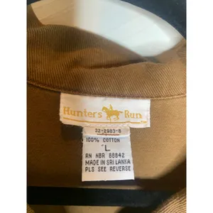 Brown Vintage Barn Coat Sz Large Hunters Run 100% Cotton thumbnail 5