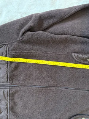 Carolyn Taylor Brown Quilted-Shoulder Fleece Zip Jacket thumbnail 3