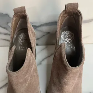 Vince Camuto Brown Leather Block Heel Francia Boots Sz 8.5 Western Boho Festival thumbnail 3
