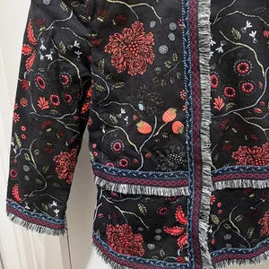 Ann Taylor Loft Primavera Fringe Trimmed Jacket size 2 thumbnail 7