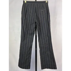 EP Pro Golf Pants Womens 4 Black Tan Pin Stripe Straight Leg High Rise Stretch thumbnail 2