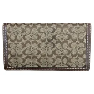Coach Vintage Signature Checkbook Bifold Wallet PRICE FIRM thumbnail 2
