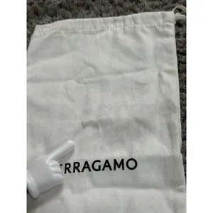 Single Salvatore Ferragamo Off White Canvas Storage Dustbag Cover 16x8 thumbnail 6