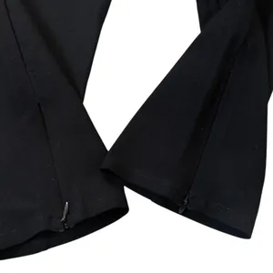 Eileen Fisher Womens Black Stretch Ponte Ankle Pants Side Zip Hem Medium | 0128 thumbnail 3