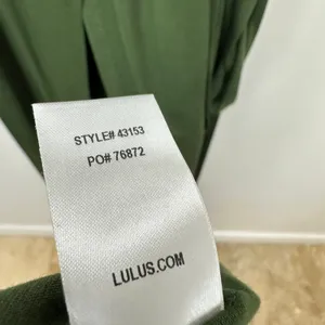 Lulus Garden District Olive Green Wrap Maxi Dress Stretch Jersey Knit Small NWT thumbnail 11