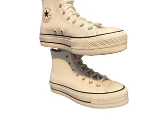 Converse Lift High Top White Leather Sneakers Tennis Shoes 561676C Box Size 8.5 thumbnail 3