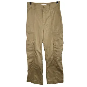 Abercrombie & Fitch Tan Beige Khaki Wide Leg Utility Cargo Pants Size 28 6 Short thumbnail 2