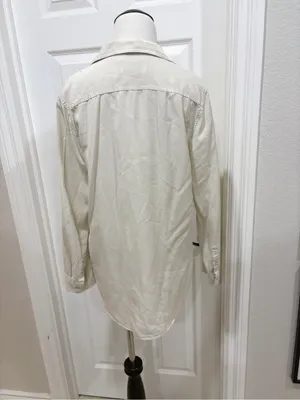 Aritzia Babaton Utility Shirt Matte Pearl Small thumbnail 7