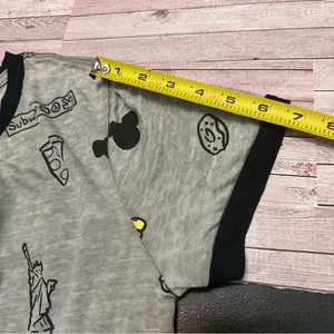 Disney Women’s Gray and Black Graphic Tee size M thumbnail 6