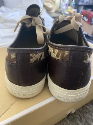 Michael Kors Womans MK Monogram City Sneakers Tennis Shoes Mocha Size 7 M Womens thumbnail 5