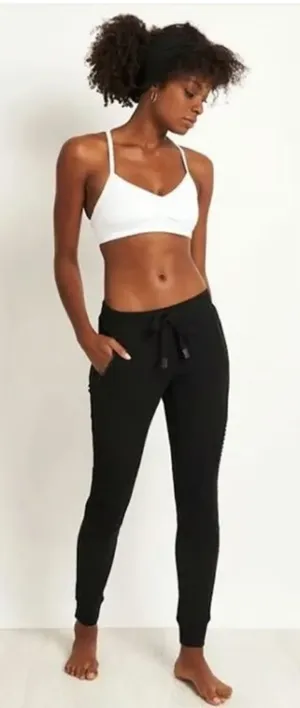 Alo Yoga Women’s Urban Moto Sweatpant, M, Black thumbnail 1