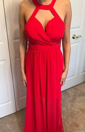 BCBGeneration Red Gown thumbnail 4