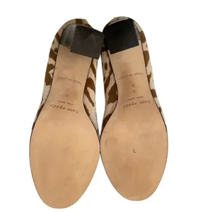 Kate Spade NY Cow Print Block‎ Heel Pump Women’s 9 Calf Hair Italy Tan Brown thumbnail 11
