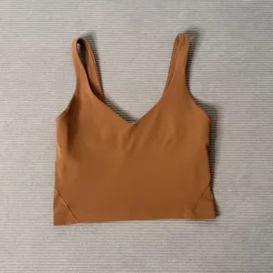 Lululemon Align Tank Top Women 4 Roasted Brown Nulu Built-in Bra Crop W1DUVS thumbnail 4
