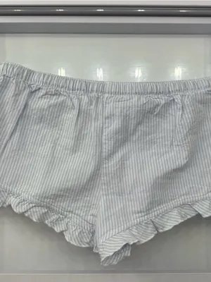 Brandy Millville Blue Striped Mini Shorts (Ready To Ship) thumbnail 6