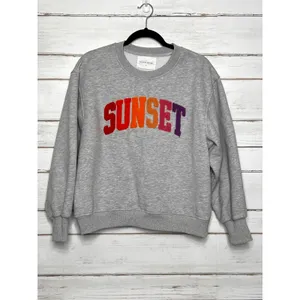 Panache Apparel Sunset Sweatshirt Gray Fleece Crewneck Pullover Size Small thumbnail 2