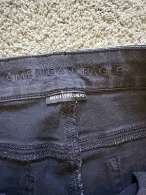 American Eagle Next Level Stretch Jegging Black Womens Size 12 Mid Rise thumbnail 7