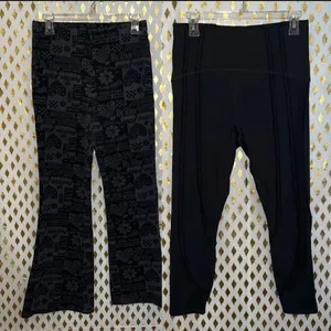 Fabletics leggings and flared pants bundle set size L ￼ thumbnail 1