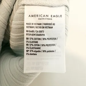 American‎ Eagle Top Size Large Blue Ribbed One Shoulder Asymmetric Garden Party thumbnail 6