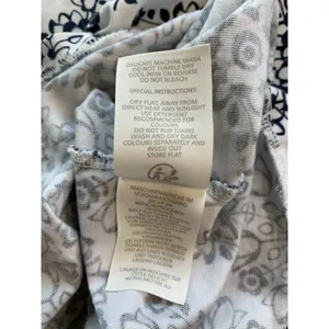 Boden Dress‎ US6R White Blue Floral V-Neck Tassel Sleeveless Ruffle Boho Peasant thumbnail 7