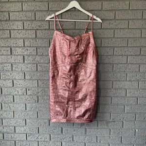 NWT For Love and Lemons Luna Pink Metallic Mini Dress Size Medium thumbnail 4