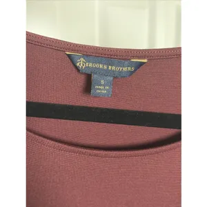 Brooks Brothers Peplum Top Womens Size S Burgundy Sleeveless‎ Ponte Knit Career thumbnail 4