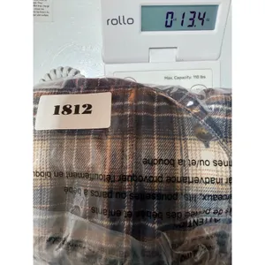 Carhartt Button Up Plaid Flannel Shirt Women's Large Blue Brown Cabincore Cozy thumbnail 6