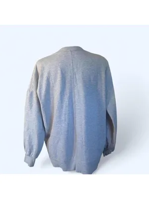 Heather Gray Cozy Minimalist Soft Girl Lounge Sweatshirt Size Medium thumbnail 4
