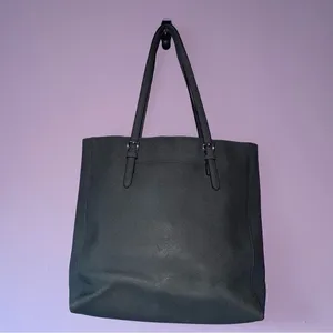 Michael Kors Saffiano Leather Shoulder Bag Tote Gray thumbnail 5