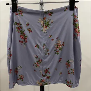 Reformation Veranda Silk Melba Purple Floral MIni Skirt Size 0 thumbnail 3