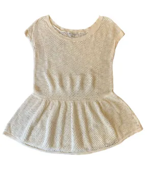 American Eagle Outfitters Top Medium Cream Open Knit thumbnail 1