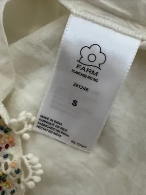 Farm Rio Cotton Beaded Eyelet Mini Dress Size small thumbnail 14