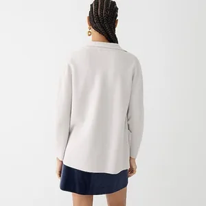 J.Crew Eloise sweater-blazer Heather Dove Size M C32‎ thumbnail 3