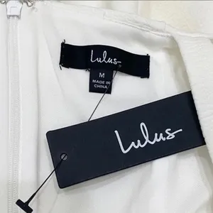 NWT Lulus Guessing Game Sleeveless Square Neck Bodycon Knee Length Dress M White thumbnail 9