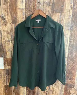 Juicy Couture Emerald Green Buttondown Size 6 thumbnail 1