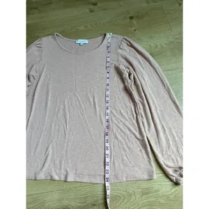 EUC Michael Stars Gianna Top Blouson-Sleeve Puffed Sleeves Besso Pink USA size M thumbnail 4