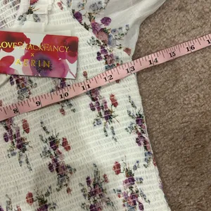 Loveshackfancy x Aerin Floral Lilac Violet Smocked Ruffle Mini Dress thumbnail 4